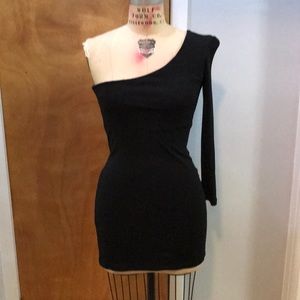 Asymmetrical Mini dress w/ one sleeve!